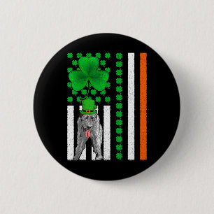 Irish American Flag Irish Wolfhound Dog St Patrick 6 Cm Round Badge