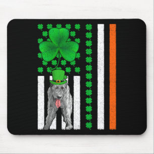 Irish American Flag Irish Wolfhound Dog St Patrick Mouse Mat