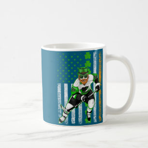 Irish American Flag Lucky Hockey St. Patrick's Day Coffee Mug