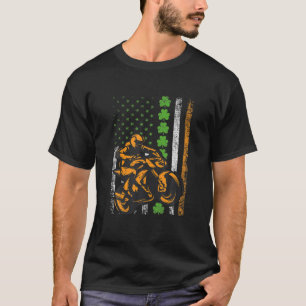 Irish American Flag Lucky Motorcycle St. Patrick's T-Shirt