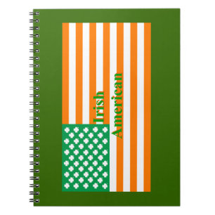 Irish american flag notebook