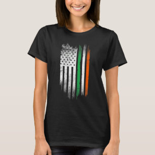 Irish American flag Patrick's day cool Ireland fla T-Shirt