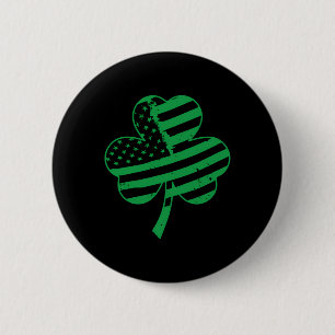 Irish American Flag Shamrock For 6 Cm Round Badge