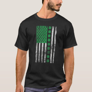 Irish American flag Shamrock Stripes Cool Ireland  T-Shirt