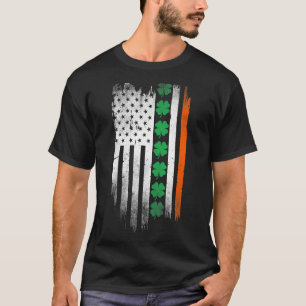 Irish American flag Shamrock Stripes Cool Ireland  T-Shirt