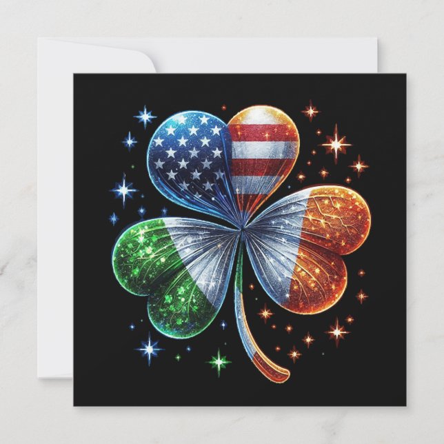 Irish American Flag  ST PATRICKS DAY (Front)