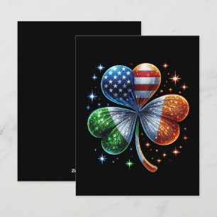 Irish American Flag ST PATRICKS DAY Holiday Card