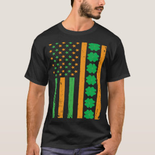 Irish American Flag St Patrick's Day Pride Lucky S T-Shirt