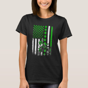 Irish American Flag St Patricks Day Shirt For Moto