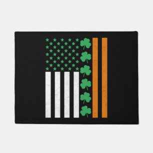 Irish American Flag St Pattys St Patricks Paddys Doormat