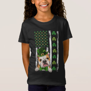 Irish American Flag Vintage French Bulldog ST PATR T-Shirt