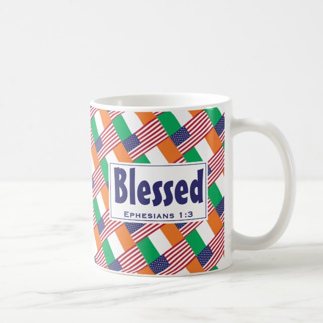 Irish-American Heritage Customised BLESSED Coffee Mug (Right)