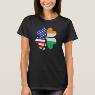 Irish American Ireland Flag ST PATRICKS DAY Lucky  T-Shirt