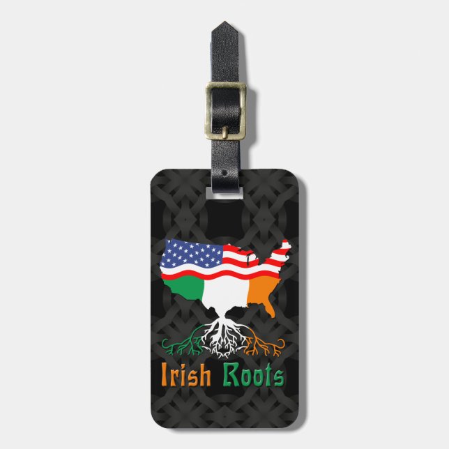Irish American Roots Baggage Tag (Front Vertical)