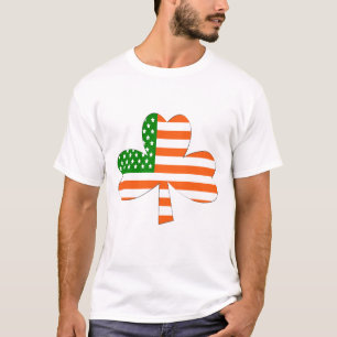 Irish American Shamrock (Green, White, & Orange) T-Shirt