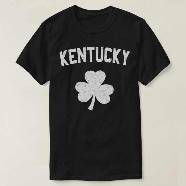 Irish American Shamrock Kentucky St Patricks Day  T-Shirt (Design Front)
