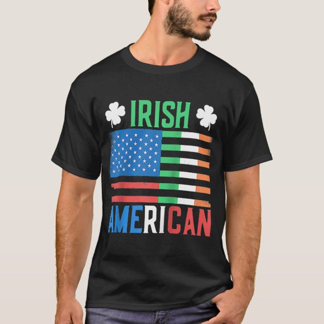 Irish American St Patricks Day Ireland Green Team  T-Shirt (Front)