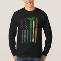 Irish American US Flag Firefighter Axe Fire St Pat
