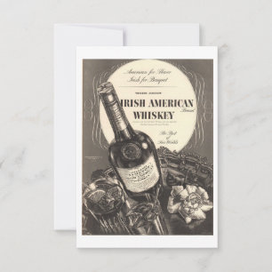 Irish American Whiskey Vintage Card