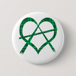 Irish Anarchy Heart Symbol Button Badge