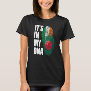 Irish And Bangladeshi Mix DNA Flag Heritage T-Shirt