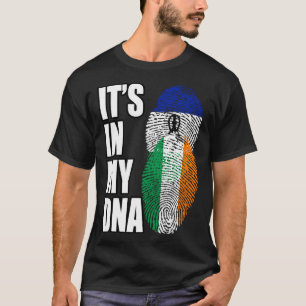 Irish And Basotho Mix DNA Heritage Flag T-Shirt