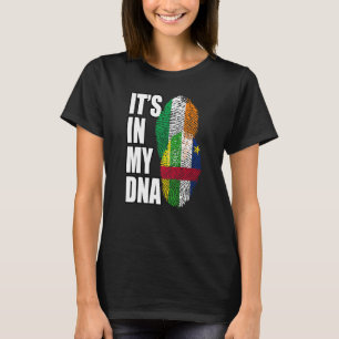 Irish And Central African Mix DNA Flag Heritage T-Shirt