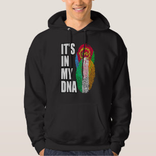 Irish And Eritrean Mix DNA Flag Heritage Hoodie