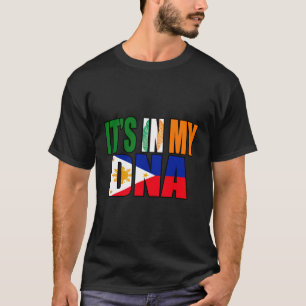 Irish And Filipino Mix Dna Flag Heritage Gift T-Shirt