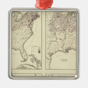 Irish and German Population 1870 Metal Tree Decoration