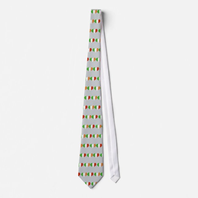 Irish and Italian Heart Flags Tie (Front)