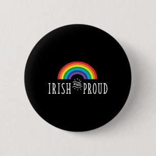 Irish And Proud Gay Pride Rainbow Irish Lgbtq Sain 6 Cm Round Badge