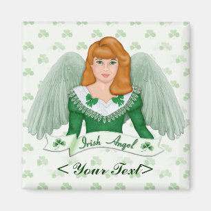 Irish Angel and Banner Magnet