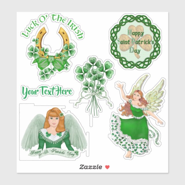 Irish Angel Shamrock Vinyl Set (Sheet)