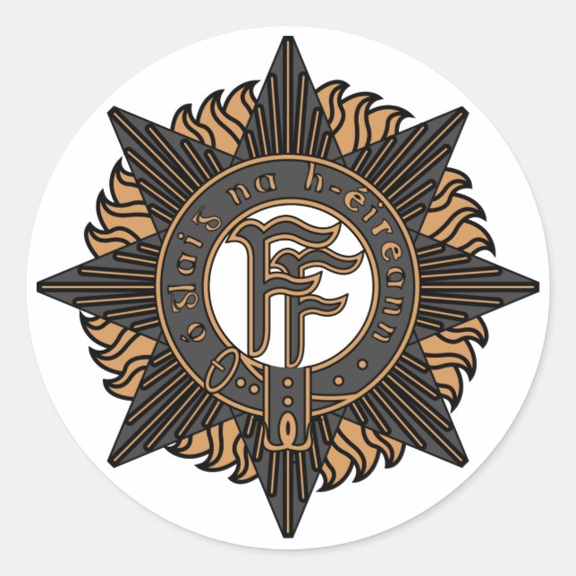 Irish Army Classic Round Sticker (Front)