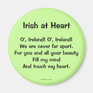 Irish at Heart Proverb Magnet