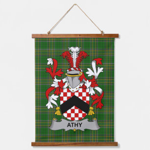 Irish Athy Coat of Arms Family Crest Hanging Tapestry
