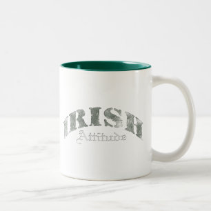 Irish Attitude Distress Two-Tone Coffee Mug