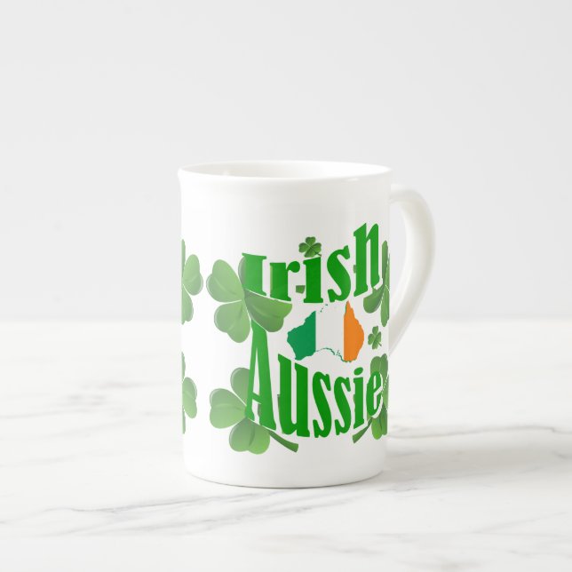 Irish aussie bone china mug (Front Right)