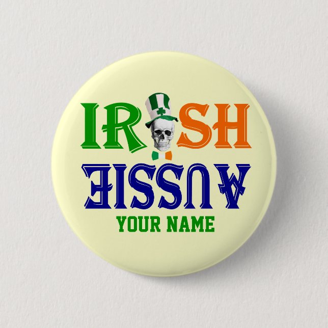 Irish Australian St Patrick's 6 Cm Round Badge (Front)