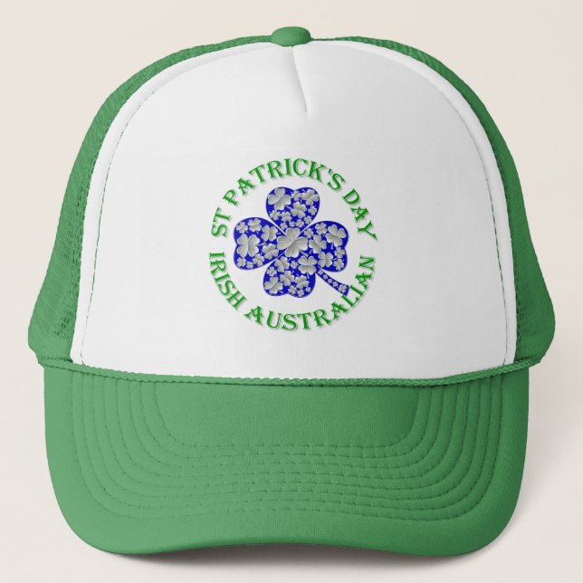Irish Australian  St Patrick's Trucker Hat (Front)
