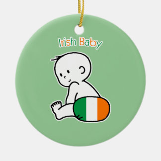 Irish Baby Ceramic Tree Decoration