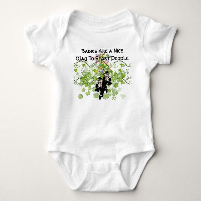 Irish Baby Leprechaun Blessing  Bodysuit (Front)