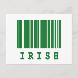 irish barcode design postcard