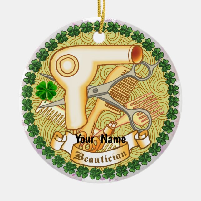 Irish Beautician ornament (Front)