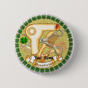 Irish Beautician  pin button