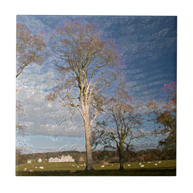 Irish Beech Trees Tile (Front)
