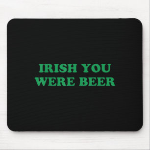 Irish beer funny clovers stamp st patrick's day mouse mat
