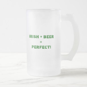 Irish Beer Glass Frosted Glass Beer Mug