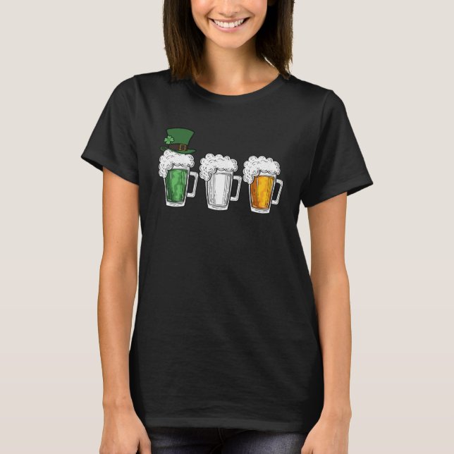 Irish Beer Ireland Flag St Patrick s Day Mens Wome T-Shirt (Front)